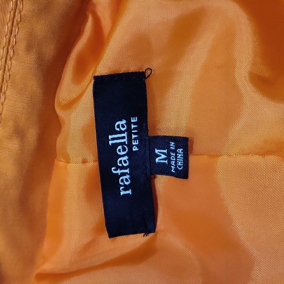 EUC Rafaella Petite women's orange cotton blended blazer jacket coat, M - Picture 6 of 11